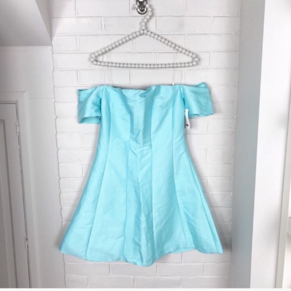 Do + Be NWT Off Shoulder Blue Formal Dress